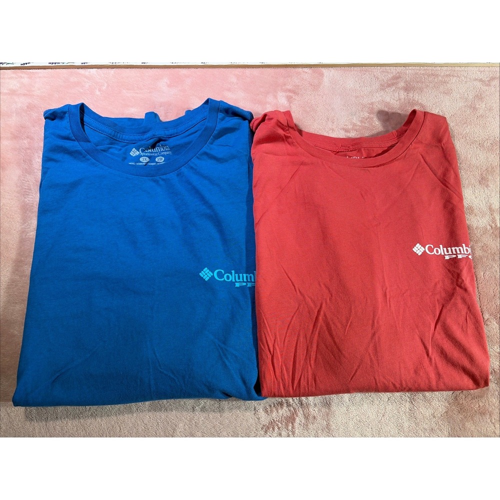 Lot 2 Columbia PFG Outdoors Gear Short Sleeve Shirts Men's 3XL